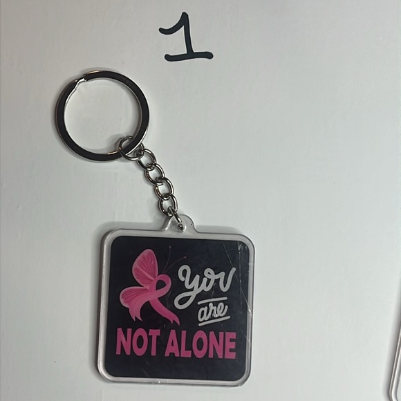 Hand Crafted Inspirational Pink Ribbon Keychains Pick 1 - Picture 5 of 11